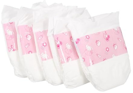Garneck 5stücke Wiederverwendbare Windeln Für Babypuppen Puppenzubehör Rollenspiel-windeln