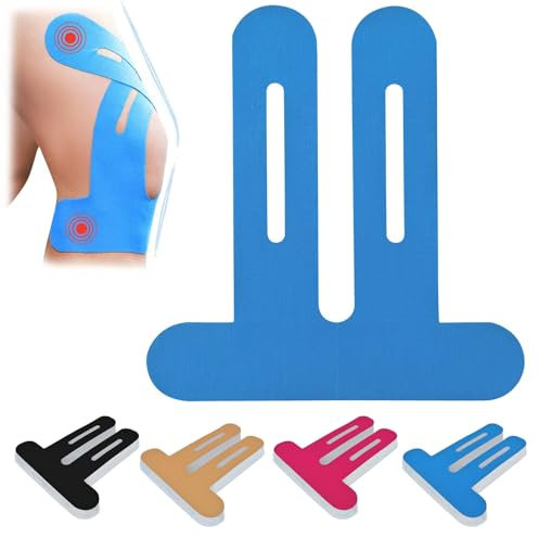 10pezzi Kinesio Tape,kinesio taping ginocchio,tape ginocchio Blu,Pretagliato/impermeabile/traspirante/ipoallergenico/ultraelastico/ultra adesivo/Specialista per la protezione del ginocchio