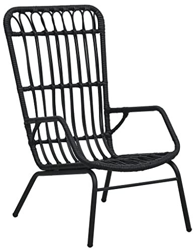 XINCXIN Gartenstuhl, Gartensessel Gartenmöbel Terrassenstühle Korbsessel Geeignet für Balcony Terrace Pool Garden Poly Rattan Schwarz