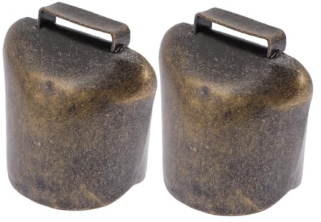 BESTonZON Campanacci Di Ferro Per Bovini 2 Pezzi Suono Nitido Campanelli Rumorosi a Forma Di Animali Da Fattoria Leggeri e Portatili Per Bestiame Decorazioni e Applicazioni Agricole