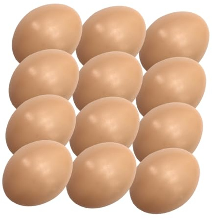 CLISPEED 12 Decorazioni Per Uova Di Pasqua in Plastica Vuote Fai Da Te, Ornamenti Di Simulazione Per Festa Primaverile, Set Da 12 Pezzi Per Decorazioni Da Tavolo e Regali Creativi