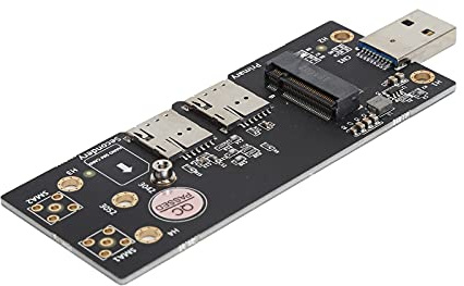 Denash M.2 zu USB 3.0 Adapter Hochgeschwindigkeits -NGFF -Modul Riser Zum Testen von Dual SIM Kartensteckplatz, Plug & Play für Computer Laptop Desktop, Unterstützung von 3G/4G/5G Karten PCB Material