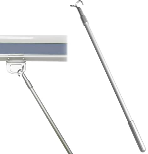 Uoxmiy Telescopic Window Rod Opener Hanging Rod Loft Ladder Pole with Hook Easy to Use for Replacement Home and Office Broken Pole Hook 13.2-24 Inch