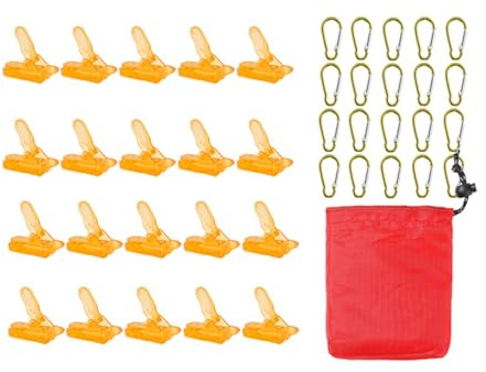 Laikoutd 20Pcs Awnings Clamps Grip For Outdoor Activity Camp Tent Hiking Camping Tarp Clip Windproof Grip Tarpaulin Windproof Tent Tarp