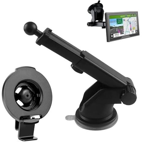 COZERI Saugnapfhalterung für Garmin 52 GPS, Kugelgelenk Navi Halterung | schwarz ,Teleskop-Windschutzscheibenhalterung, für Carplay Bildschirm & Navi, 360° verstellbar