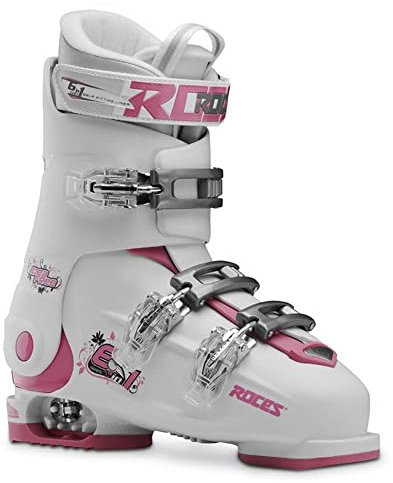 Roces Kinder Idea Up størrelse Eu 36-40 Kinderskischuh verstellbar, white-deeppink, EU