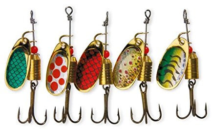 Cucchiaio da pesca, colori olografici, 5 g, confezione da 5