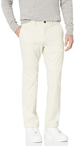 Amazon Essentials Men's Straight-Fit Casual Cotton Stretch Chino Pants, Stone, 36W x 32L