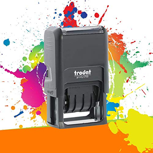 Trodat Printy 4750 - Tampon Dateur Professionnel Automatique 1 + 1 lignes À Personnaliser - Empreinte 41 x 24 mm Offerte