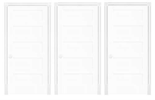 Türumrandung DK02 - Rahmen aus PU Kunststoff weiß, Sets-/ & Komponentenauswahl - Grand Decor (Komplettset DK023)