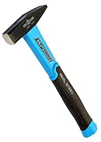 Pro-Lift-Montagetechnik Schlosserhammer 300g Hammer geschmiedeter Hammerkopf Griff mit Glasfaserkern