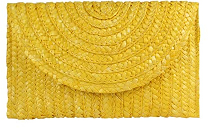 EVEOUT Women's Straw Woven Envelope Clutch Summer Wedding Party Handbag Holiday Purse Bag for Beach Vacation