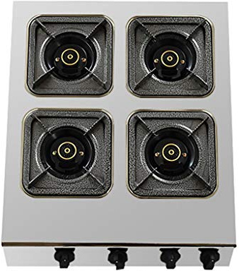 Multifunctional Commercial Gas Hob Stove, Suitable for Natural Gas/liquefied Gas 3/4/6/8 Burner Gas Stove, Stainless Steel Integral Molding Desktop Cooktop (Natural Gas 4 burner)
