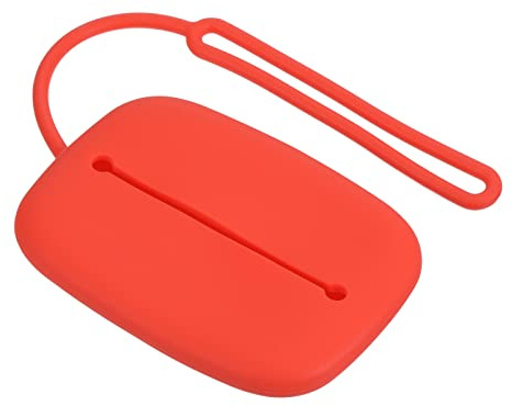 PATIKIL Silicona Almacenamiento Bolsa, Mini Llavero Organizador Bolsa con Cordón para Llaves Auriculares Datos Cable Tarjeta, Rojo