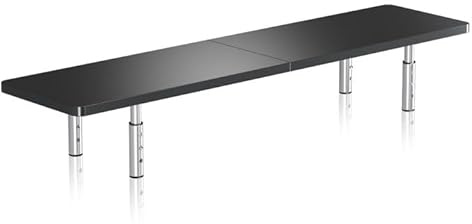 suptek Wooden Monitor Stand Riser for Computer, Laptop, Printer, Notebook and Flat Screens, 800x230mm Vented Platform, Max 30kg, 3 Adjustable Heights with Extra Large Underneath Storage Space MST016L