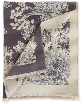 LumiSyne Calda Invernale Sciarpa Scialle In Cashmere Per Donna Motivo Di Foresta Pluviale Stile Artistico Elegante Reversibile Pashmina Con Nappa Grande Lungo Sciarpe Morbida Calda Wrap Stole