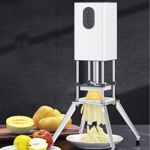Electric French Fry Cutter, Automatic Potato Cutter Stainless Steel Vegetable Cutter,use for Potatoes, Carrots, Apples,Suit for Household Kitchen Restaurant