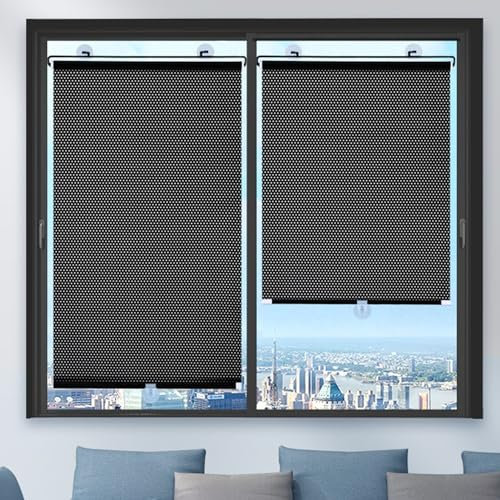 jiajulashou123 Sonnenschutz Rollos mit Saugnäpfen Isolations Verdunkelungsrollos Sonnenschutzrollos Saugnapfes Rollo UV-Schutz Sonnenschutz Sonnenrollo für Zuhause,Ohne Bohren (50x125cm)