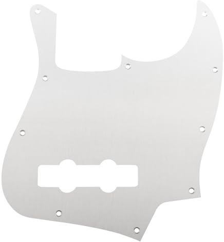 Musiclily Ultra 10 Löcher Anodized Aluminium J-Bass Pickguard Originalfarbe | für Fender American Standard Jazz Bass