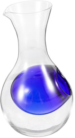 LABRIMP Fountain Effect Wine Decanter Ice Wine Jug Liquor Spout Glass for Drinks