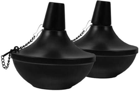 Zerodeko 2pcs Tabletop Oil Lamps Refillable Outdoor for Patio Parties Stylish Citronella Lighting for