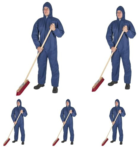 Kerbl 3482 Pp Einweg Overall, Größe XXXL, Blau (Packung mit 5)