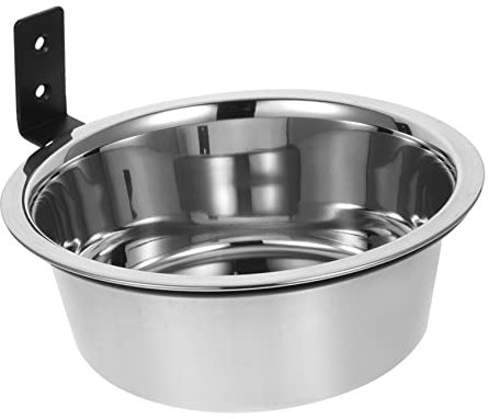 Toddmomy Stainless Steel Elevated Dog Bowl Slow Eating Kennel Water Bowl for Dog Crate Puppy