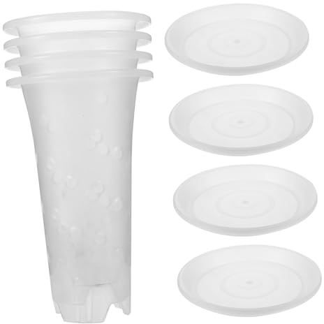 ANDRESLAD Macetas Transparentes para Orquídeas Macetas De Plástico para Jardineras Ventiladas
