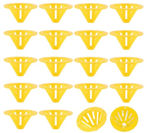 20 Pcs Beehive Entrance Exit Cone, Plastic Bee Hive Escape Equipment Cone Shape Bee Nest Door for Beekeeping (Yellow)