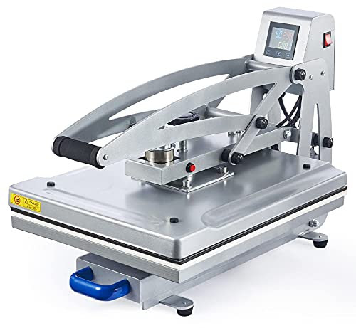ERSINIAN Pressa a Caldo con Base Scorrevole, pressa a Caldo con Apertura Automatica, pressa a Caldo Digitale per Magliette, Borse, tappetini per Mouse