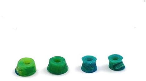 SPITBOARDS Fingerboard Swirl Bushings Duro Series 78A gul – grön – blå