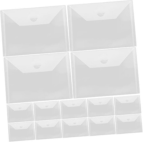Ciieeo 15 Stück Teiliges Stanzschablonen Aufbewahrungsset Robuste Dokumententasche mit Reißverschluss für Organisation von Stempeln Fotos Spielkarten DIY Projekte Scrapbooking
