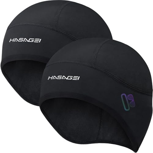 HASAGEI Fahrrad Mütze Winddicht Bike Warm Cap Helm-Unterziehmütze für Herren Damen Thermal Atmungsaktive Motorradfahren Radsport-mützen Kletterhelm Skull Cap