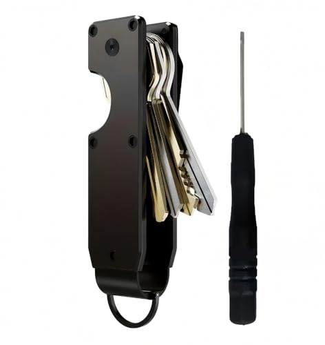XFSRG Organizador De Llaves Compacto Negro Elegante Para Hombre Llavero Innovador Ideal Para Viajes Y Uso Diario