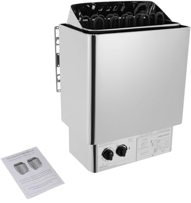 Saunaofen 9 KW, 0 bis 110 °C inkl. mit Interner Steuerung, Wandmontage Sauna Ofen Edelstahl für 9 m³ Großes Zuhause, Gewerbliche Nutzung in Hotel-Spa-Duschen