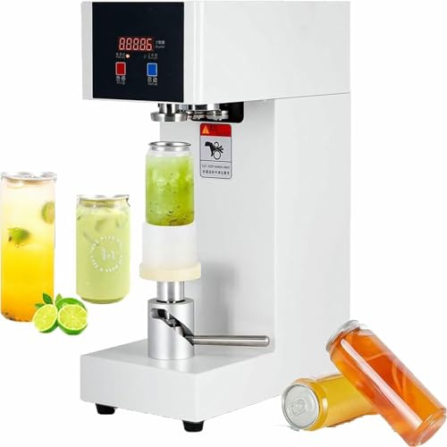 Commercial Electric Can Sealer Machine - Automatic Can Seamer & Capping Equipment for Drinks, Adjustable Height, Ideal for Restaurants & Beverage Stores