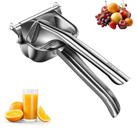 GIONAR Manual Juicer Hand Press, 304 Stainless Steel Hand Juicer Squeezer, Smooth Juice Flow and Easy Cleaning，Fruit Squeezer for Pressing Lime/Citrus/Lemon/Pomegranate/Orange