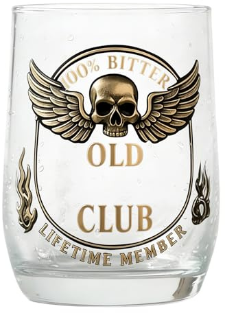 Verres Tête de Mort Vintage - à Whisky Ailes Verres à Cocktail Rétro Bourbon pour les Amateurs de Famille Hommes | Anniversaire Maison Bar Boutique Cuisine Gothique Bar Vaisselle G