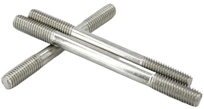 Varilla roscada de doble extremo M3 M4 M5 M6 M8 304 A2, pernos sin cabeza de acero inoxidable, barra roscada de doble cabeza, 1 ud.(190mm,M3)