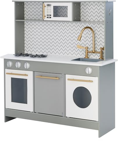 Gris Cucina per Bambini Legno Gioco Giocattolo Imitazione Teamson KidsTD-12681A