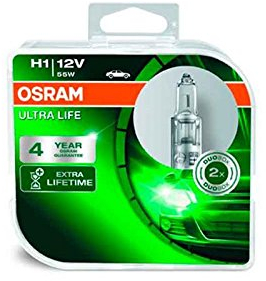 Osram Spain mt-oult1-duo PL oult1-pl-2 X Halogenlampe Osram Ultra Life H1 12 V 55 W Duo