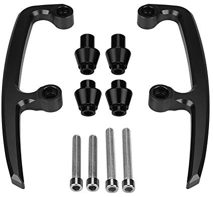 Maniglione posteriore passeggero Manubrio posteriore in alluminio CNC per motocicletta Kit barra guida sedile posteriore compatibile con Z650 17-18(Nero)