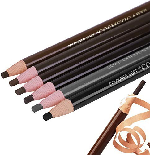6 Pack Wood Furniture Repair Kit Wood Touch Up Wax Pen Repair Crayons Markers Pencils Complementary Correction Color Pencil Floor Table Door Worktop Laminate Furniture Stains Scratch Repair