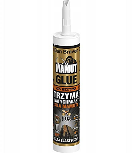 Mamut Glue Montagekleber, Kartusche 290ml, Universal-Montagekleber schnell bindend, hohe Haftkraft, wasserdicht, 40°C bis + 90°C, Weiß (1)