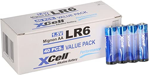 40x Mignon AA LR6 1,5V Super Alkaline Batterie - Hochleistungs- Batterien Für Maximale Leistung - Langlebig - Wartungsfrei - Zuverlässig - Ersatzakku
