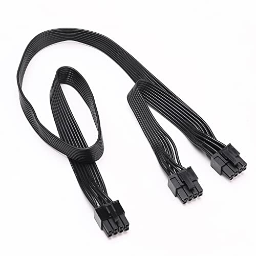 PHULWEL GPU 8 Pin Male to Dual PCIe 8Pin (6+2) Male Power Adapter Cable Only for Corsair Modular Power Supply 25-inch+9-inch (63cm+23cm)