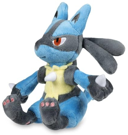 Centro Pokémon: Lucario Sitting Cuties Felpa, 6 Pulgadas