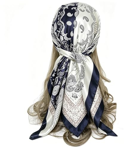 FAIRYGATE Damenschal Schal Tuch Blume Bandana Halstuch Kopftuch Schals 90 x 90 cm Bunte