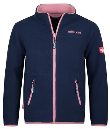 Trollkids Girls Oppdal Jacket XT 164, Navy/Mauve