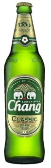 6 x Chang Classic Bigbottle 620 ml- Die Nr. 1 aus Thailand mit 5% Vol. - inkl. Original Haus der Biere Berlin Bierdeckel